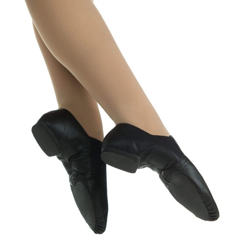 Danzcue Adult Dance Leather Jazz Bootie Shoes - Picture 2 of 7