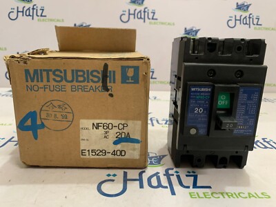 MITSUBISHI NF60-CP NO-FUSE CIRCUIT BREAKER 20A 3 POLE FREE FAST SHIPPING