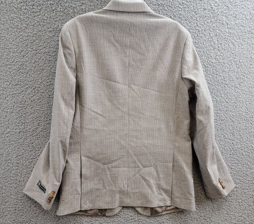 B By Brooks Brothers Classic Stretch Suit Jacket Big Boys 18R Brown/Cream L/S - Picture 14 of 18