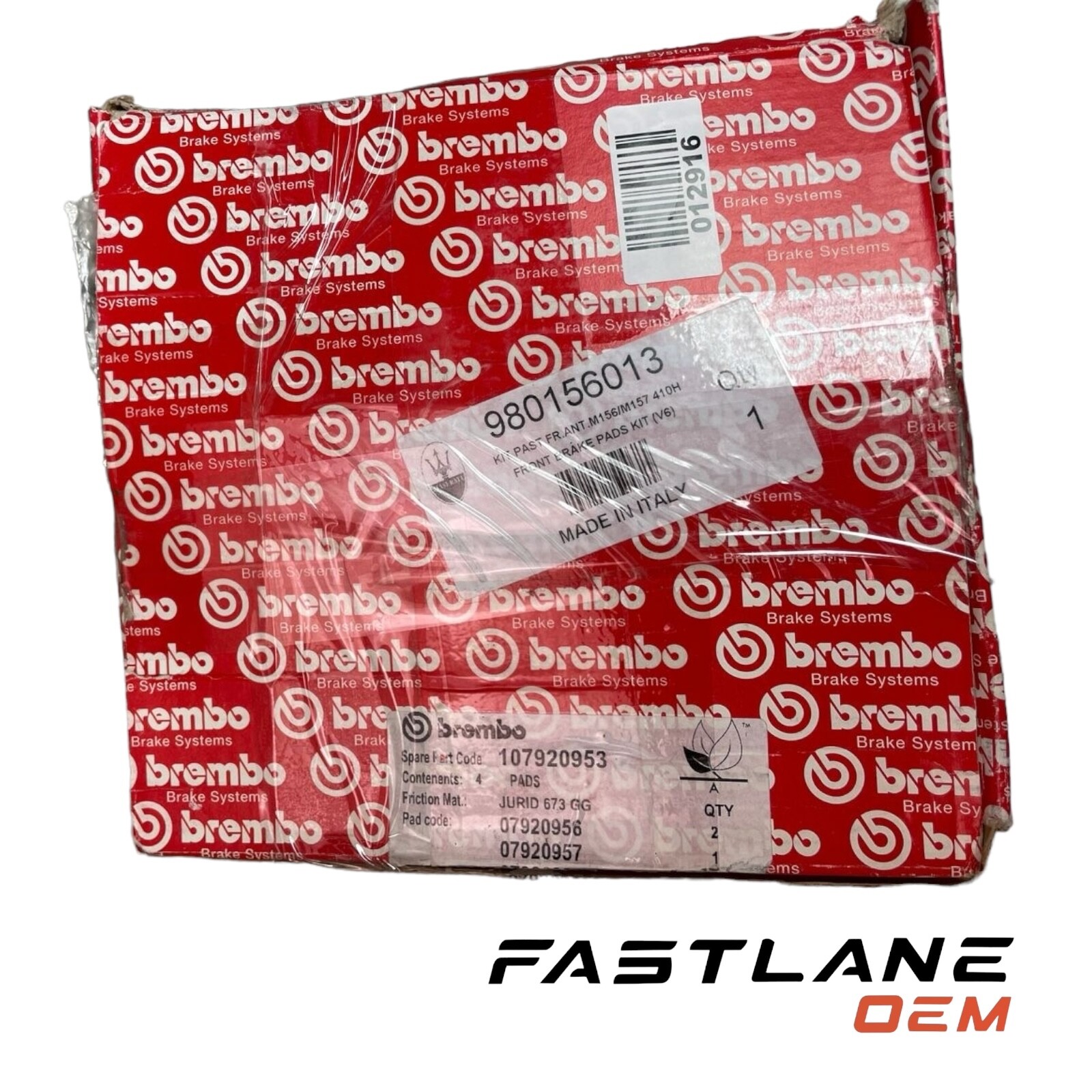 2013-2016 MASERATI QUATROPORTE FRONT BRAKE PAD KIT NEW OEM 980156013