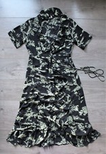Just Female black patterned dress, S/M, barely worn! RRP £108