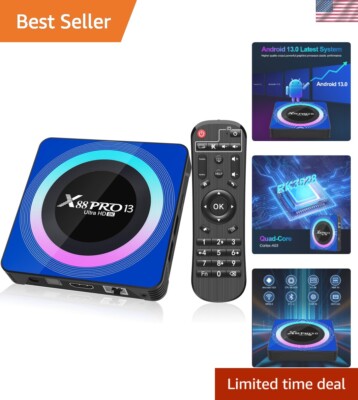 Ultra HD 8K Android TV Box 2025: WiFi 6 & H.265 Decoding for Stunning Quality