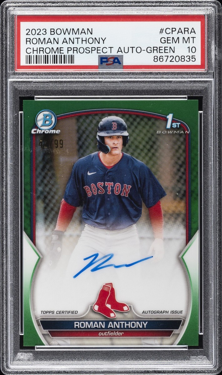 Roman Anthony 2023 Bowman Chrome Rookie Card – Graded GEM MT 10 – Boston Red Sox Prospect - View #9