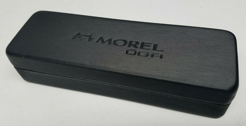 NEW Authentic MOREL OGA Designer Eyeglasses Storage Case Black W CLEANING CLOTH - Picture 4 of 5