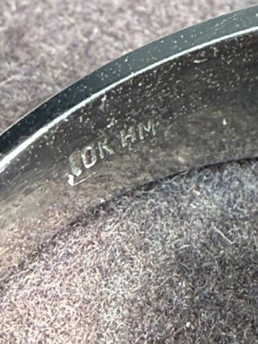 10K Weißgold blauer Stern Saphir ~ 1 Karat Ring - Größe 9 (insgesamt 5,8 Gramm) GETESTET - Bild 5 von 10