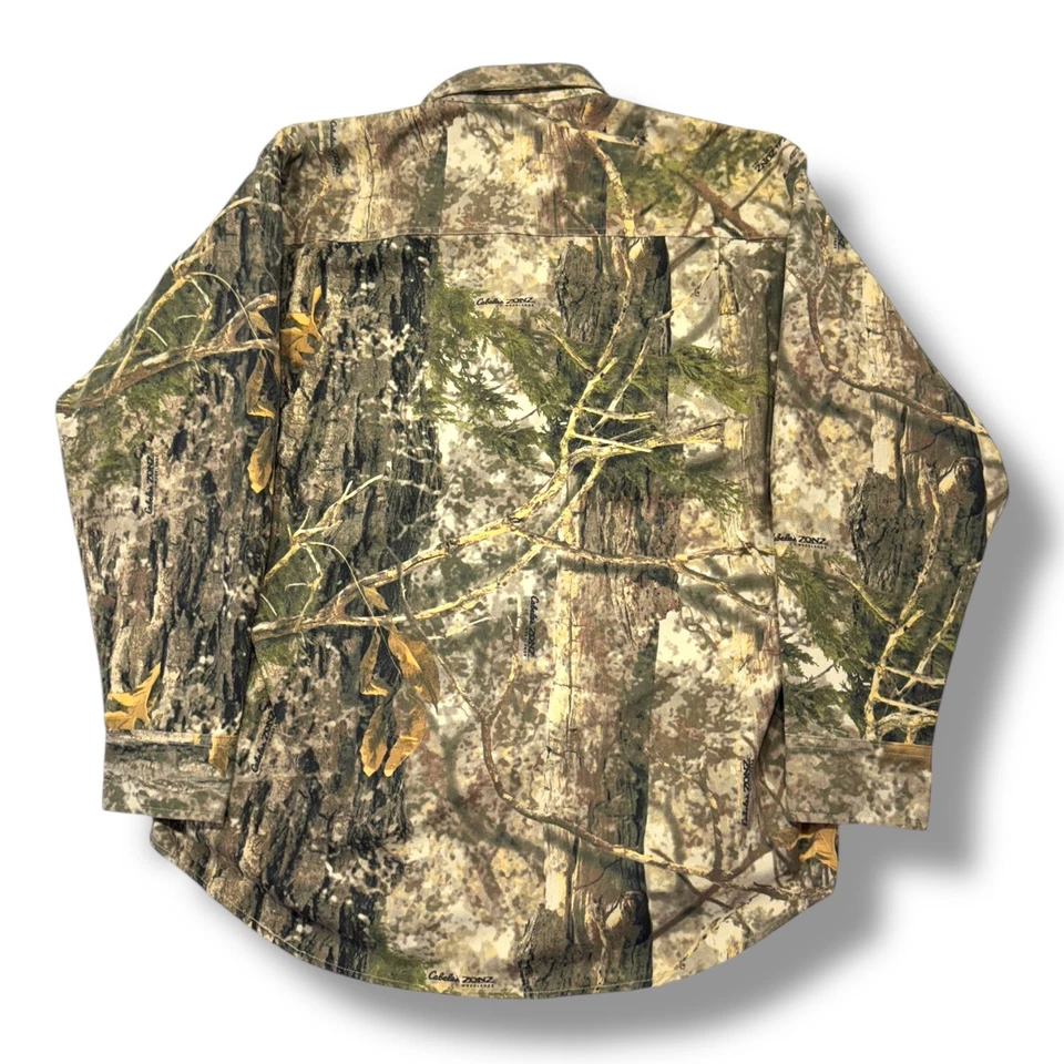 Cabela's Outdoor Gear Cabela's ZONZ woodlands Camo Long Sleeve Men’s Size L - Image 2 of 4