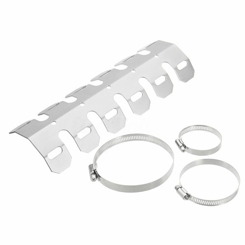 Silver Exhaust Heat Shield Motorcycle Muffler Pipe Guards Cover Cruiser Chopper - 第 1/4 張圖片