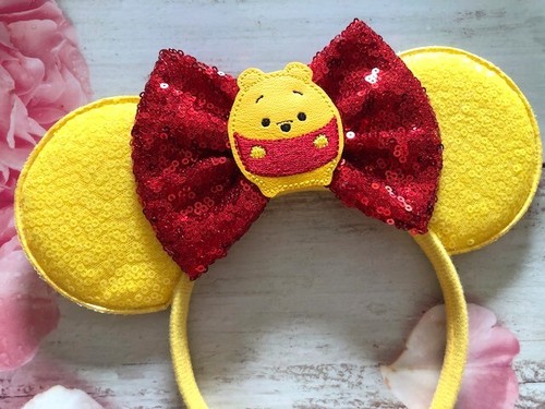 Pooh Minnie Mouse ears headband- Disneyland-Halloween costume- Disney World