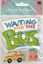 Jolee's Boutique 3D Stickers WAITING FOR BUS Theme 73357 Fast FREE Ship!