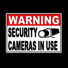 Warning Security Cameras In Use Video Surveillance Sign Metal Sign MS001