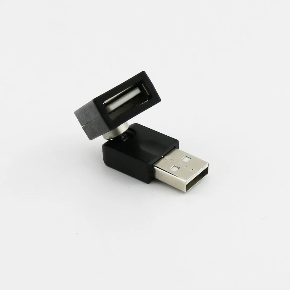 1pcs 360 Degree Rotate Swivel Angle USB 2.0 A Male to A Female Adapter Connector - Image 2 of 4
