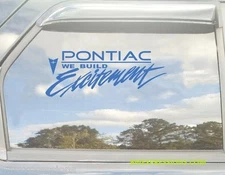 Pontiac We Build Excitement Vinyl Decal Your Color Choice Sticker Trans Am Fiero