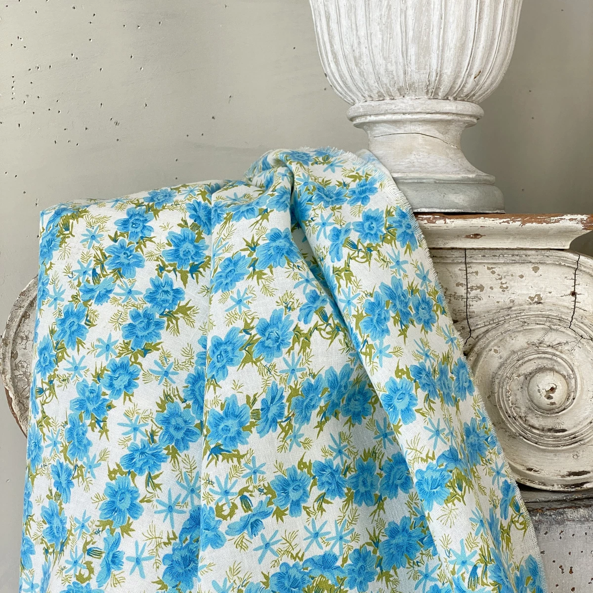 37 X 46 Old American feedsack fabric vintage 1930 s cotton blue