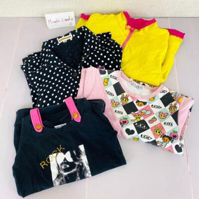 Kids Clothing Set 4 T-shirt 150cm 160cm Long Sleeve Jacket Pink Black Yellow