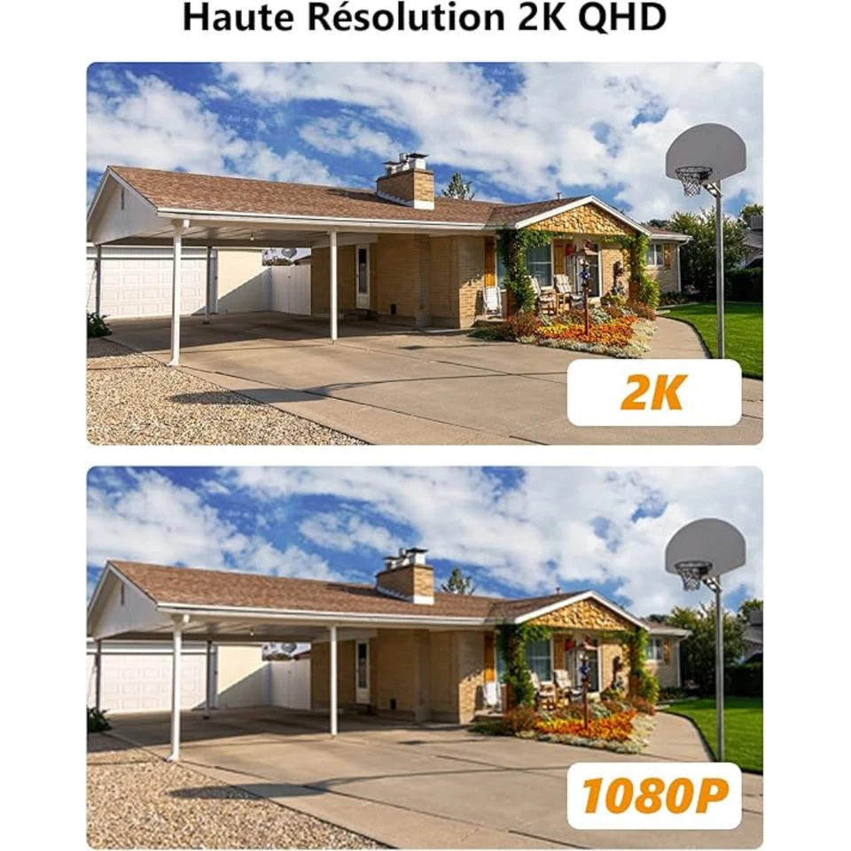 Caméra Surveillance 2K 360° WiFi Extérieure PTZ Caméra IP Vision Nocturne AI - Photo 3/4