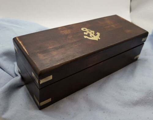 Vintage Telescope Antique Astronomy Space Stars Old Gold Lustre Wooden Box Retro - Picture 2 of 24