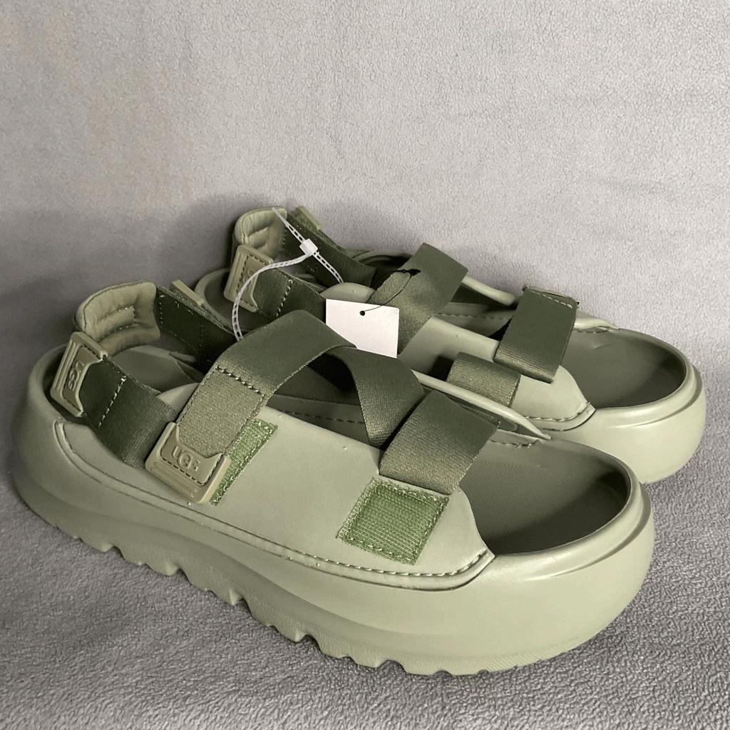 Sandali uomo UGG taglia 9 quadrifoglio sfumato verde stratus leggeri modellati taglia 42