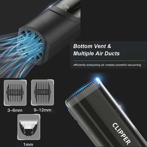 Professional Vacuum Hair Clippers for Mens, Cordless Hair Clipper Beard Trimm... - Picture 3 of 6
