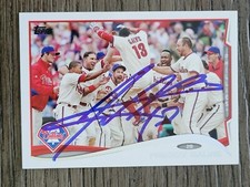 FREDDY GALVIS Signed 2014 Topps #637 Philadelphia Phillies Card Autograph