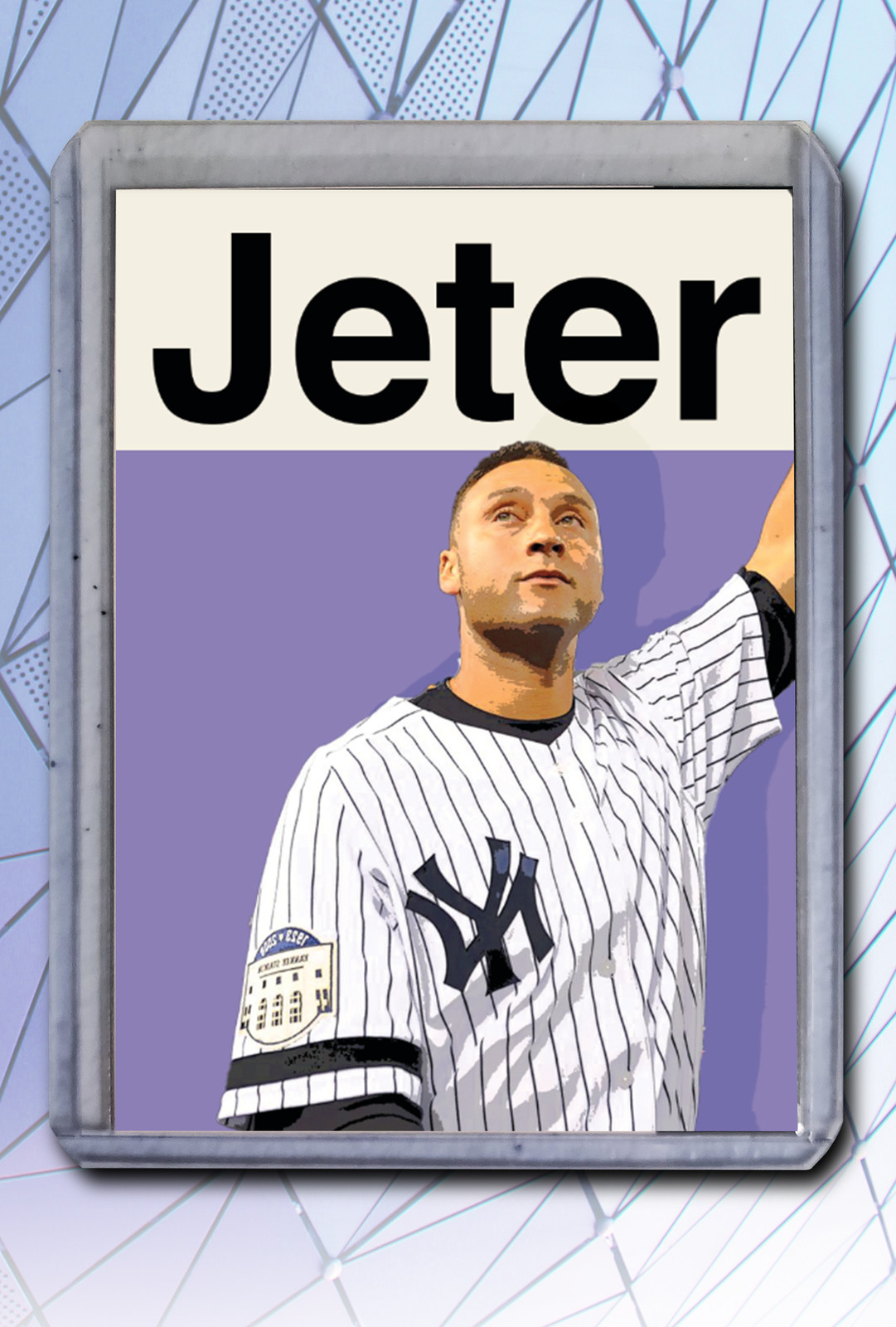 Derek Jeter Artist Signed Baseball Art Card 1/10