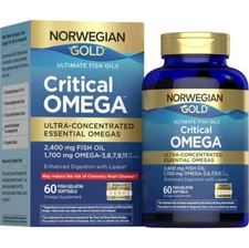 Renew Life Norwegian Gold Critical Omega (60 Fish Gelatin Softgels)