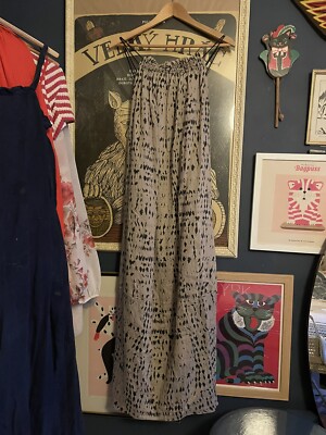 H&M Hennes XS Halter Maxi Leopard Print Lined Mink Maxi Dress | eBay UK
