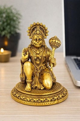 BEXCO Sitting Hanuman Ji Brass Idol | 3.2'' Bajrangbali Sankat Mochan Hanuman ...