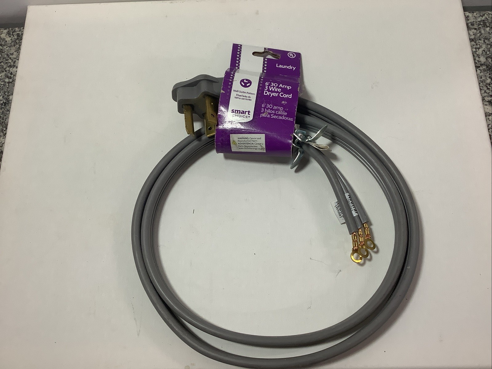 Smart Choice 6' 30-Amp 3-Prong Dryer Cord
