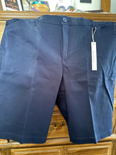 Gloria Vanderbilt Amanda Bermuda Shorts Women's 14 Blue Twill Mid Rise Pockets