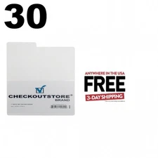 30 CheckOutStore White Plastic Record Dividers for 7" Vinyl 45 RPM **1-3 DAYS