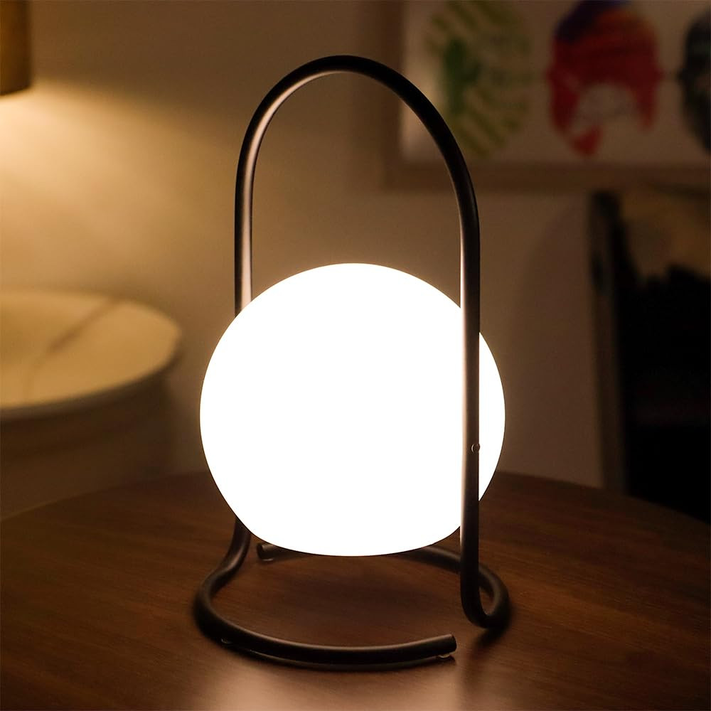 TRIROCKS Lampada da Tavolo Senza Fili e Ricaricabile, Luce LED con Batteria a Lu