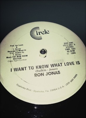 Ron Jonas - I Want To Know What Love Is 1984 12''  CS12-043 Very Good Plus (VG+)