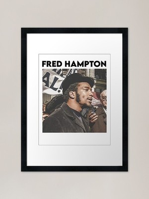 Fred Hampton American Activis Rahmen gerahmt Wandbild Poster Leinwanddruck Bild