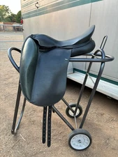 WOW DRESSAGE SADDLE *7-day trial* 18" Size 2 Club Edge DXWG w/ tabs, curved tree