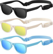 Baby Infant  Toddler Sunglasses with Strap, UV400 Protection for Boys  Girls 0