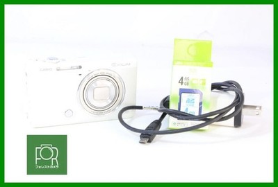 CASIO HIGH SPEED EXILIM EX-ZR70 White Digital Camera Selfie Tilt