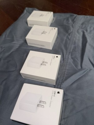 Lot of 4 Apple USB-C 20W Power Adapter Chargers - New Sealed