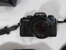 Minolta X-700 35mm SLR Film Camera w/ MD 50 mm f/3.5 Zoom Lens with Case Strap