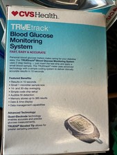 CVS BLOOD GLUCOSE MONITOR SYSTEM Meter-Battery-Lancets-Case SEALED BOX