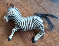 Vintage 1970s Jumping Zebra Tin Toy Good Condition 5"x4" See Photos