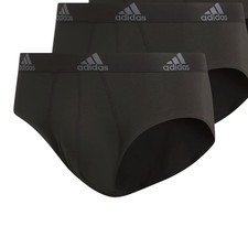 Adidas Men  s 2-Pairs Sport Briefs Black Performance Stretch Sz L 36-38"