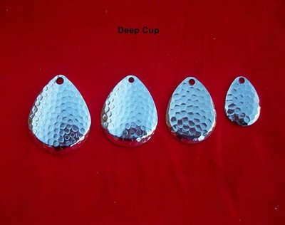 Deep Cup Colorado Blades Hammered Nickel  choose sizes #6, #5, #4.5, #3  (5 ct)