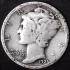 1925-P Mercury Dime 90% Silver Philadelphia Mint *FINE*