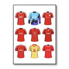 Benfica Football Poster, Benfica Football Shirt, Classic Soccer Kit, A4 print