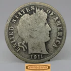 1911 Barber Silver Dime, 90% Silver - #C49915NQ