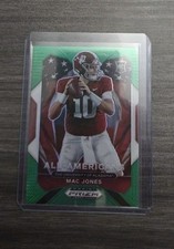 2021 Panini Prizm Draft Picks Green Prizm All American Rookie Card Of Mac Jones