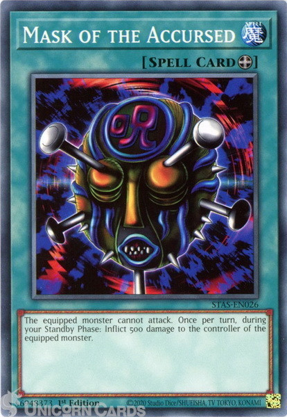 STAS-EN026 Mask of the Accursed :: Common 1st Edition YuGiOh Card