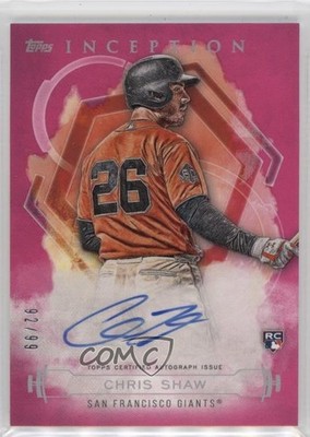 2019 Inception Rookies & Emerging Stars Magenta /99 Chris Shaw Auto RC 17hq