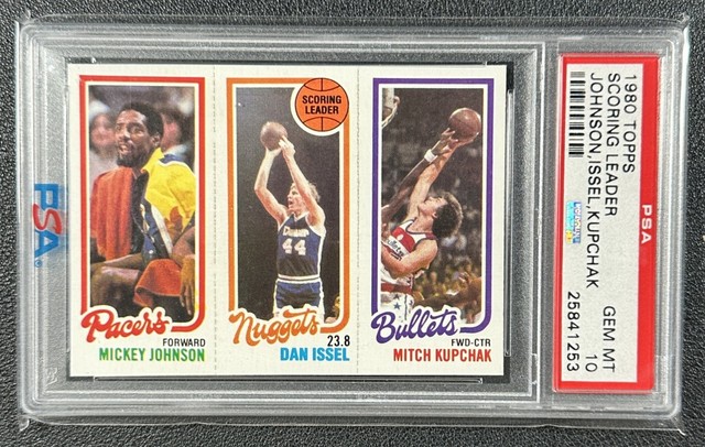 POP8 MICKEY JOHNSON DAN ISSEL MITCH KUPCHAK PSA 10 1980 TOPPS SCORING LEADER 253