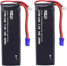 2PCS 7.4V 2700Mah 10C Battery for Hubsan H501S X4 H501C H501A H501M H501S W H501